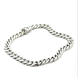 Massives Panzerarmband in 18 Karat (750) Weißgold mit Kastenschloss