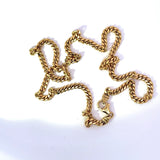 Abgerundete Panzerkette in 14 Karat Gelbgold mit Karabiner