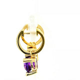 Elegante Ohrringe in 14 Karat Gelbgold mit Brillanten & intensiven Amethysten