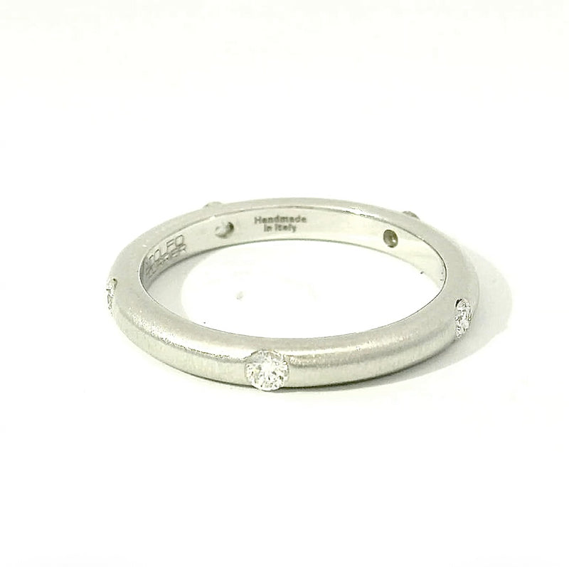Zeitloser Adolfo Courrier Ring in 18 Karat Weißgold mit Brillanten - Eterno