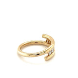 Eleganter Designerring in 14 Karat Gelbgold mit lebhaften Brillanten