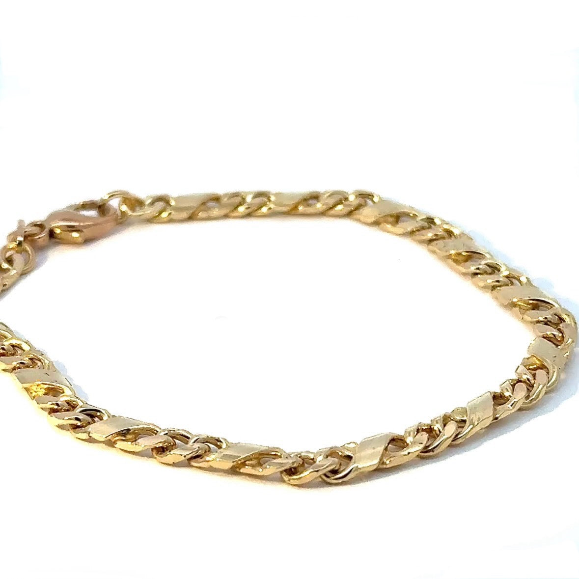 Elegantes Armband in 14 Karat Gelbgold mit Karabinerverschluss