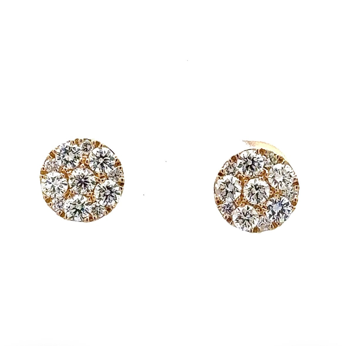 Moderne Brillantstecker in 18 Karat Gelbgold mit hochfeinen Brillanten