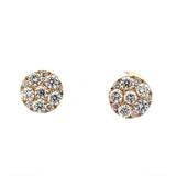 Moderne Brillantstecker in 18 Karat Gelbgold mit hochfeinen Brillanten