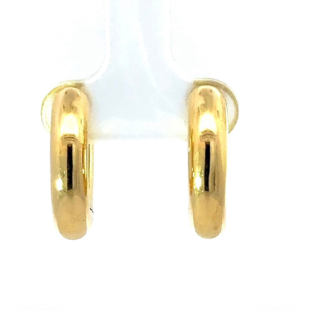 Elegante Kreolen in 18 Karat Gelbgold mit Brillanten, Smaragd, Saphir & Rubin