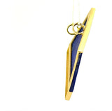 Einmaliger Anhänger in 18 Karat Gelbgold mit Lapis Lazuli und rosa Turmalin