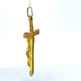 Kreuzanhänger in 14 Karat Gelbgold mit Jesusfigur