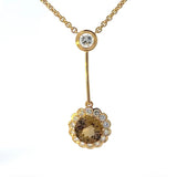 Besonderes Collier in 18 Karat Gelbgold mit gelben Tansanit & Brillanten