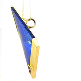 Einmaliger Anhänger in 18 Karat Gelbgold mit Lapis Lazuli und rosa Turmalin