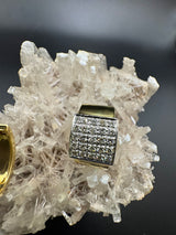 Handgefertigte Kreolen in 18 Karat (750) Gelb- und Weißgold mit hochfeinen Brillanten