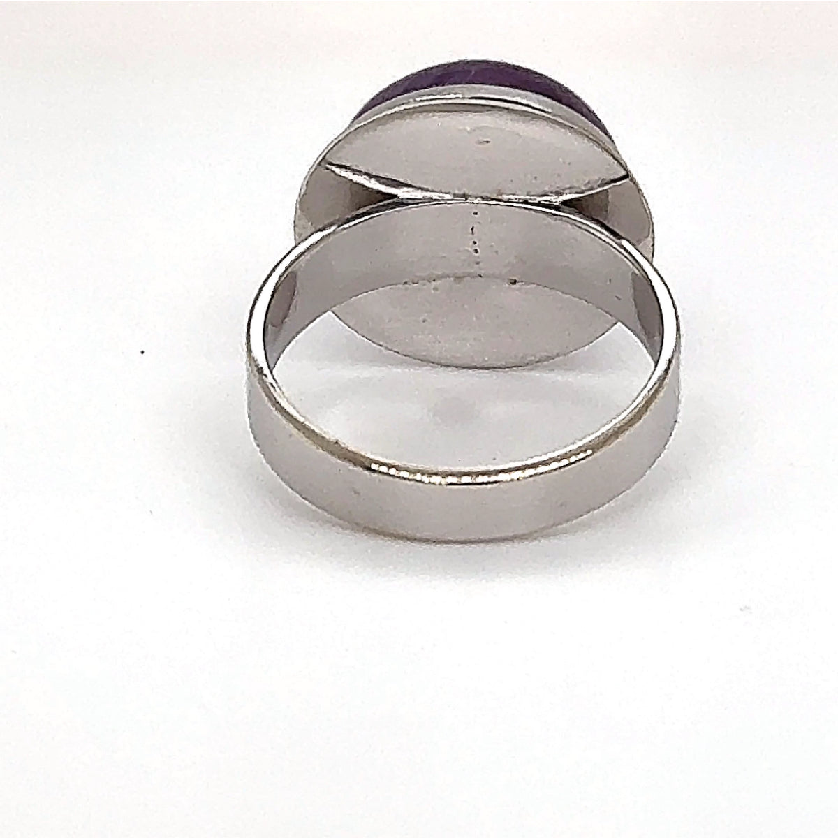 Stilvoller Edelstein-Ring in 14 Karat (585) Weißgold mit Amethyst