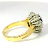 Hochwertiger Ring in 18 Karat Gelb- & Weißgold mit Saphir & Brillanten