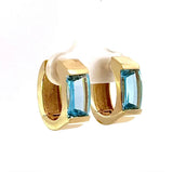 Elegante Ohrringe in 14 Karat Gelbgold mit leuchtenden Topasen