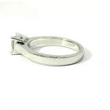 Massiver Solitär Ring in Platin mit hochfeinem Princess-Cut Brillanten