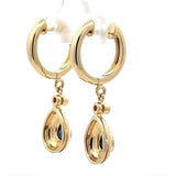 Elegante Ohrringe in 14 Karat Gelbgold mit Saphiren & Brillanten