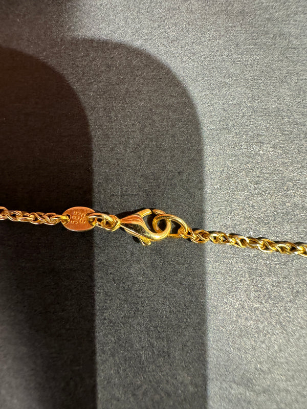 Ausgefallene Ehinger Schwarz Halskette in 14 Karat Gelbgold