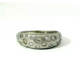 Edler Sternenhimmel-Ring in 14 Karat Weißgold mit Brillanten