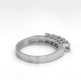 Edler Halbmemory Ring in 18 Karat Weißgold mit hochfeinen Brillanten