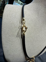 Moderner Anhänger in 14 Karat Gelbgold mit feinen Amethyst & Brillanten