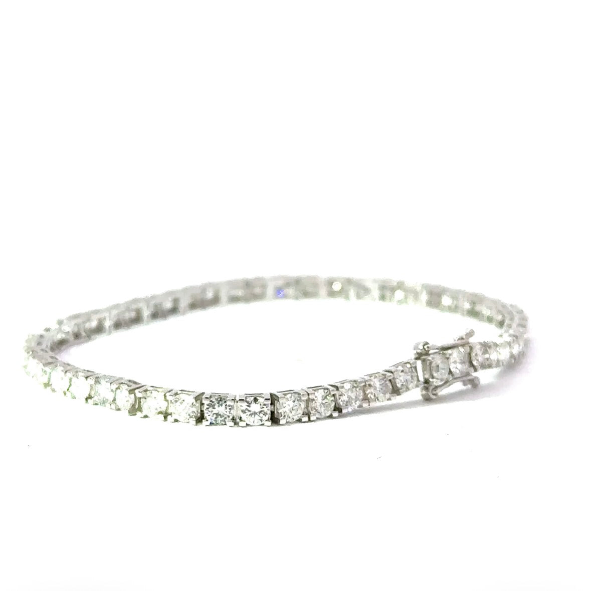 Edles Tennisarmband in 900er Platin mit 5 Karat feinen Brillanten