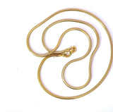Elegante Schlangenkette in 9 Karat Gelbgold mit Federring