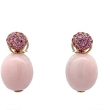 Edle Ohrringe in 18 Karat Roségold mit rosa Saphiren und rosa Andenopal
