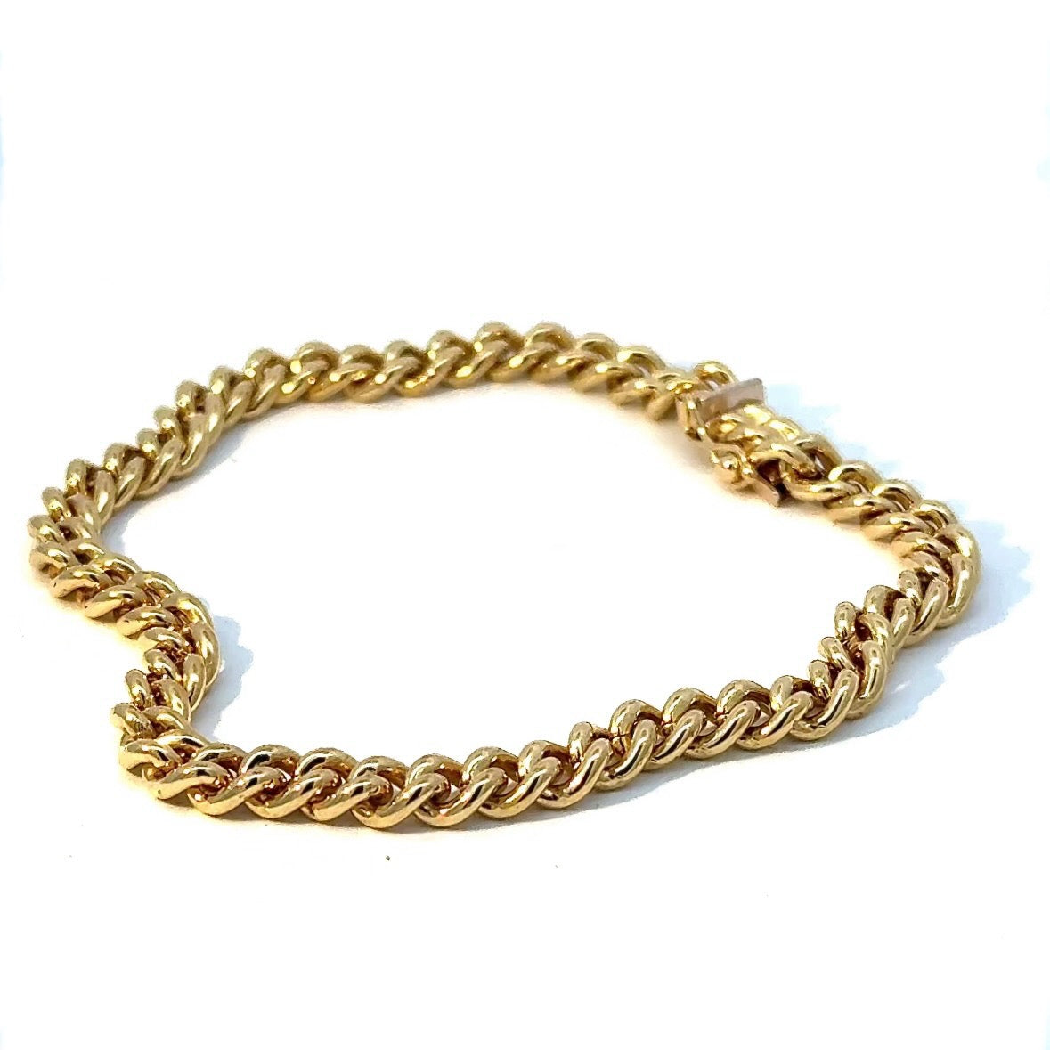 Hochwertiges Rundpanzer-Armband in 18 Karat Gelbgold