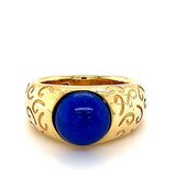 Original Cantelli Blue Moon Ring in 18 Karat Gelbgold mit feinem Lapis Lazuli