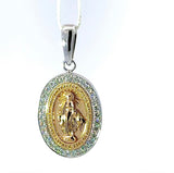 Moderne Madonna Anhänger in 18 Karat Gold mit Brillanten