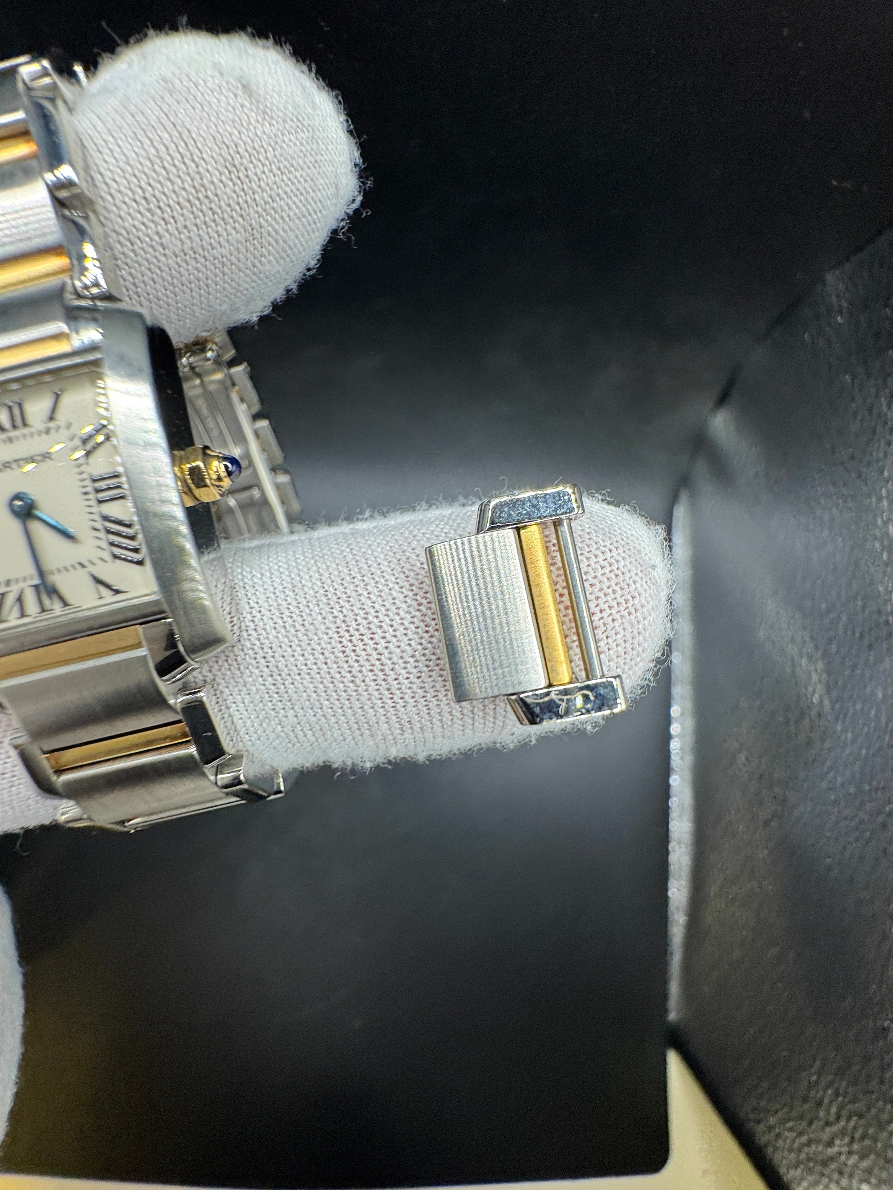 Cartier Tank Française Ref. 2384 Damenuhr in Gold/Stahl