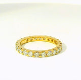 Zeitloser Memory Ring in 14 Karat Gelbgold mit feinen Brillanten