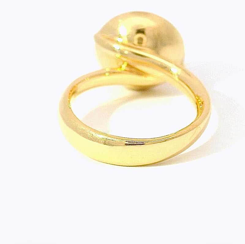 Moderner Tamara Comolli Ring „Bouton Large Carnelian“ in 18 Karat Gelbgold