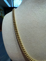 Elegante Rundpanzer Halskette in 8 Karat Gelbgold mit Karabiner