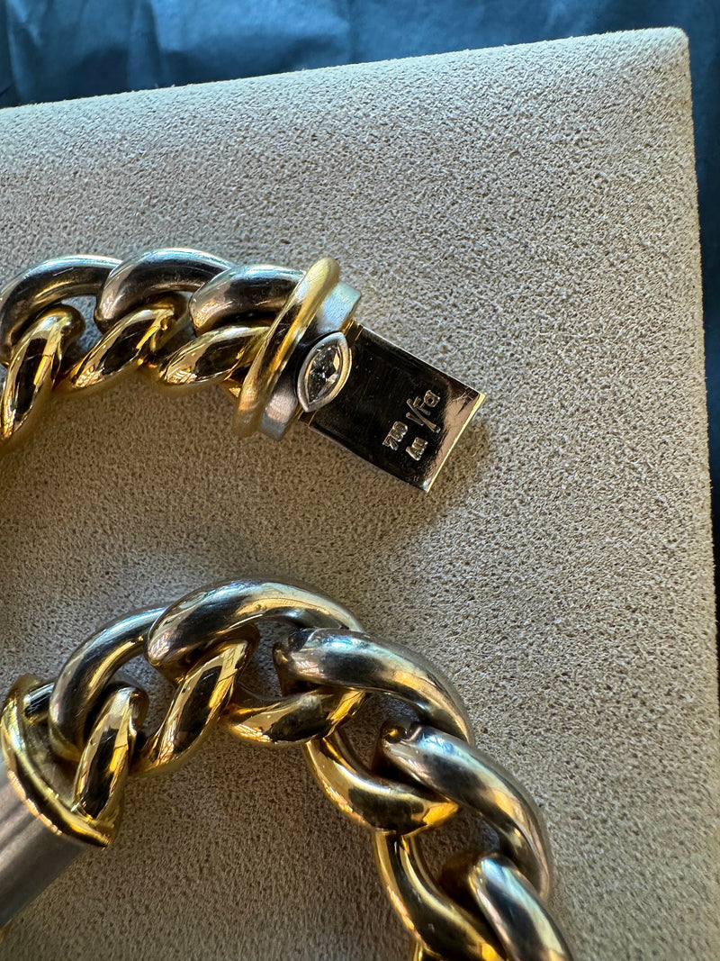 Original IsabellaFa Armband in 18 Karat Gelbgold und 950er Platin mit Diamant