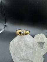Handgefertigter Ring von Jaufmann in 18 Karat Gold mit Brillanten
