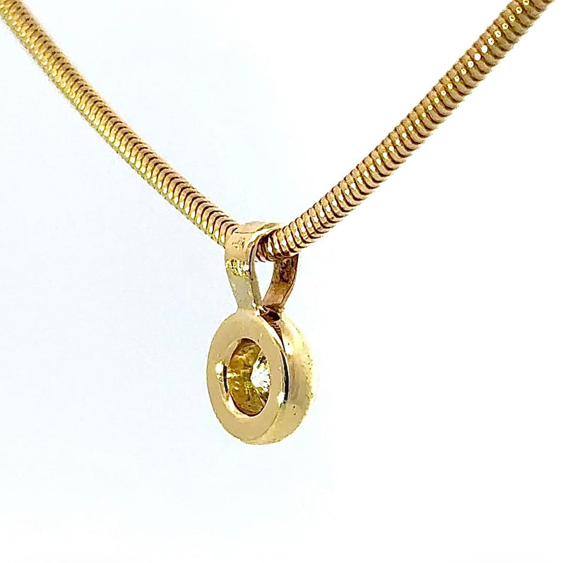 Edler Solitär-Anhänger in 18 Karat Gelbgold mit hochfeinem Brillanten