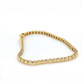 Elegantes Tennis Armband in 18 Karat Gelbgold mit feinen Brillanten