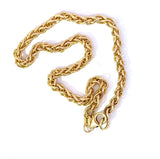 Elegantes Zopf Armband in 14 Karat Gelbgold mit Karabiner