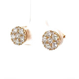 Moderne Brillantstecker in 18 Karat Gelbgold mit hochfeinen Brillanten