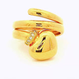 Dekorativer Herz-Ring in 18 Karat Gelbgold mit Brillanten