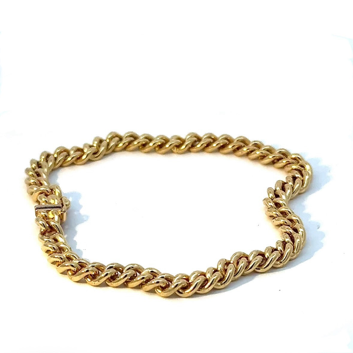 Hochwertiges Rundpanzer-Armband in 18 Karat Gelbgold