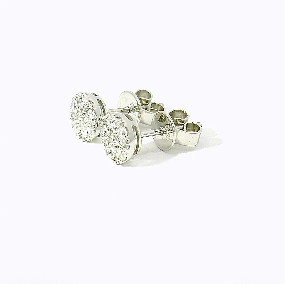 Moderne Brillantstecker in 18 Karat Weißgold mit hochfeinen Brillanten