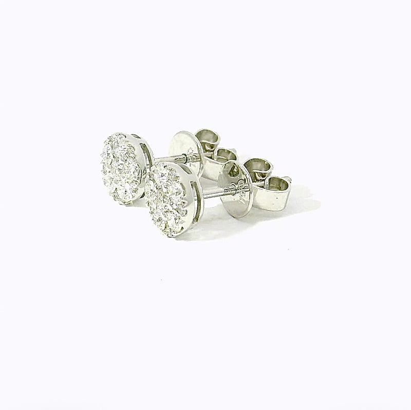 Moderne Brillantstecker in 18 Karat Weißgold mit hochfeinen Brillanten