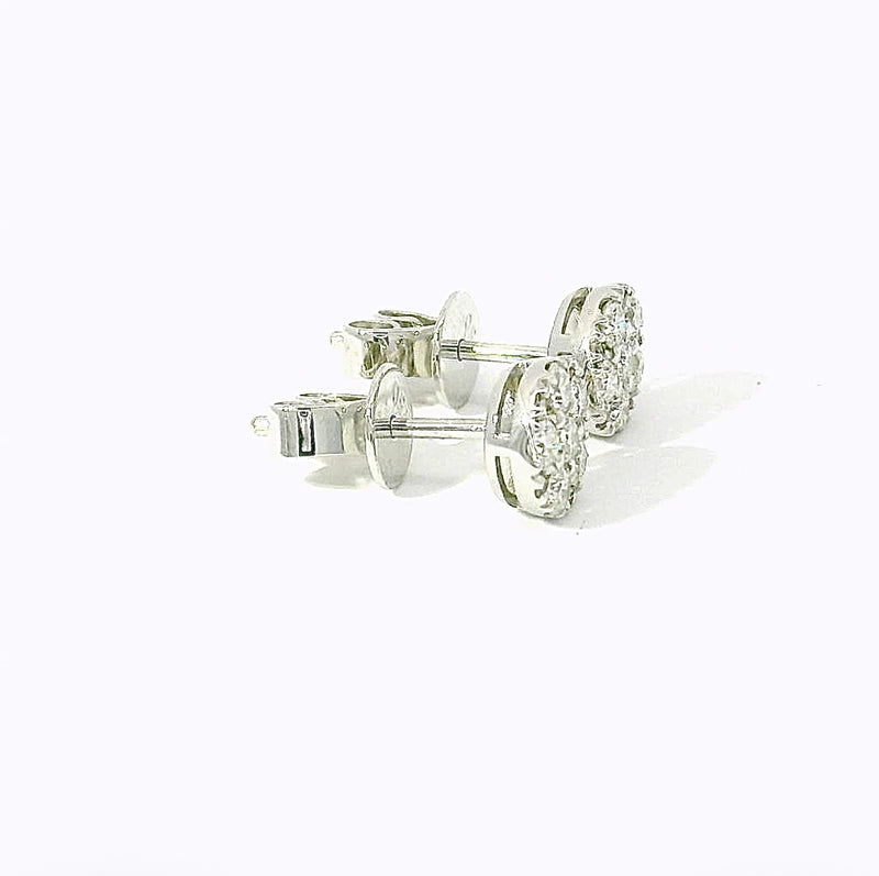 Moderne Brillantstecker in 18 Karat Weißgold mit hochfeinen Brillanten