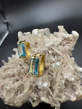 Elegante Ohrringe in 14 Karat Gelbgold mit leuchtenden Topasen