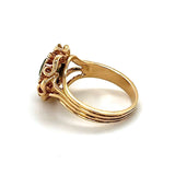 Original Goldbaur Ring in 18 Karat Gelbgold mit feinen Turmalin & Brillanten