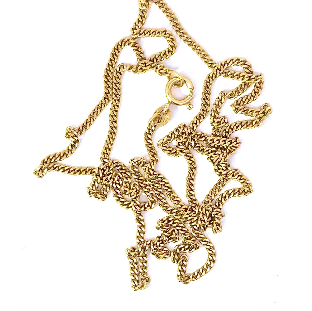 Timeless Curb Chain in 18 Karat Yellow Gold with Spring Ring