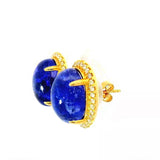 Edle Ohrringe in 18 Karat Gelbgold mit hochfeinen Tansaniten und Brillanten