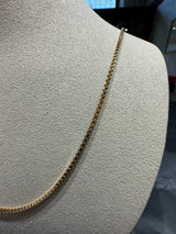 Elegante Venezianerkette in 18 Karat (750) warmem Gelbgold mit Federring