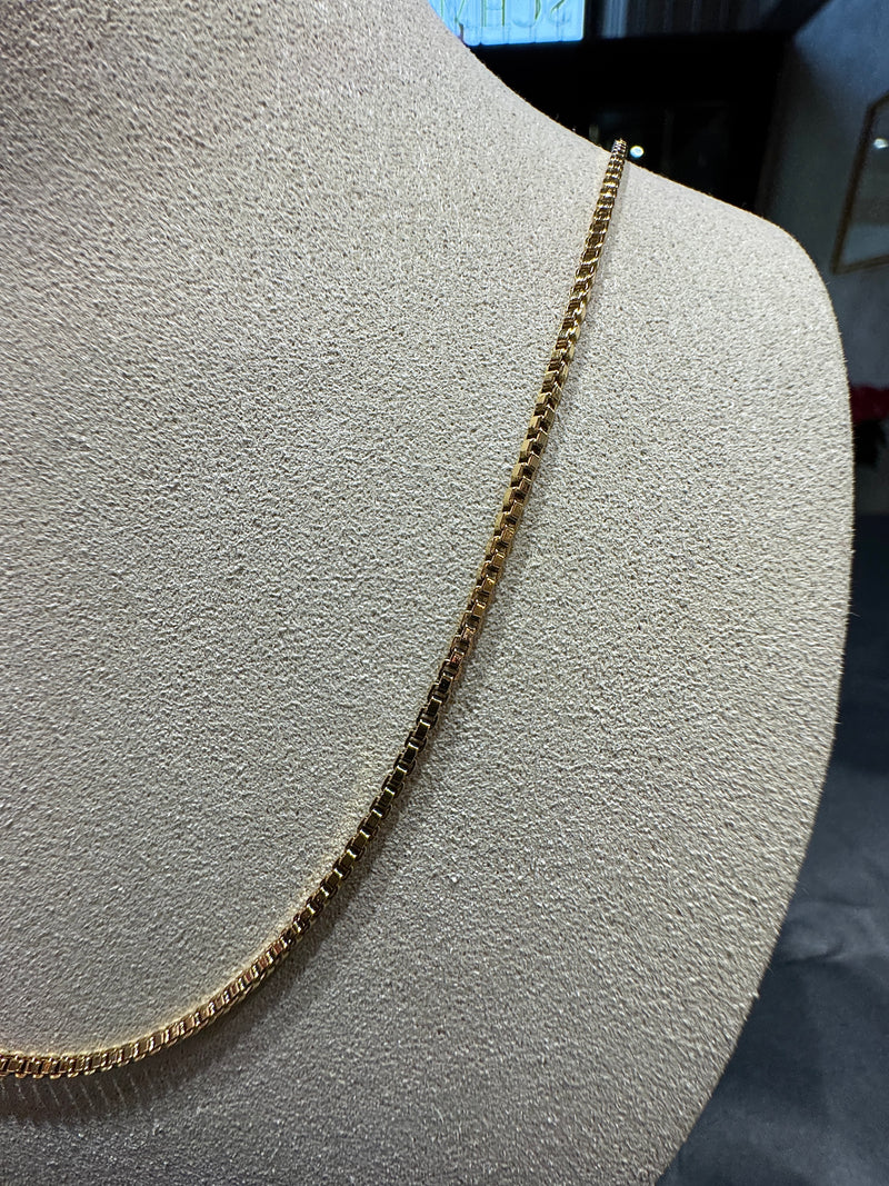 Elegante Venezianerkette in 18 Karat (750) warmem Gelbgold mit Federring